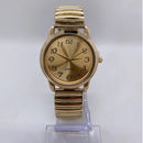 Relógio Feminino de pulso Quartz Pulseira Elástica analógico Redondo Dourado e Rose breto prata Moda Blogueira