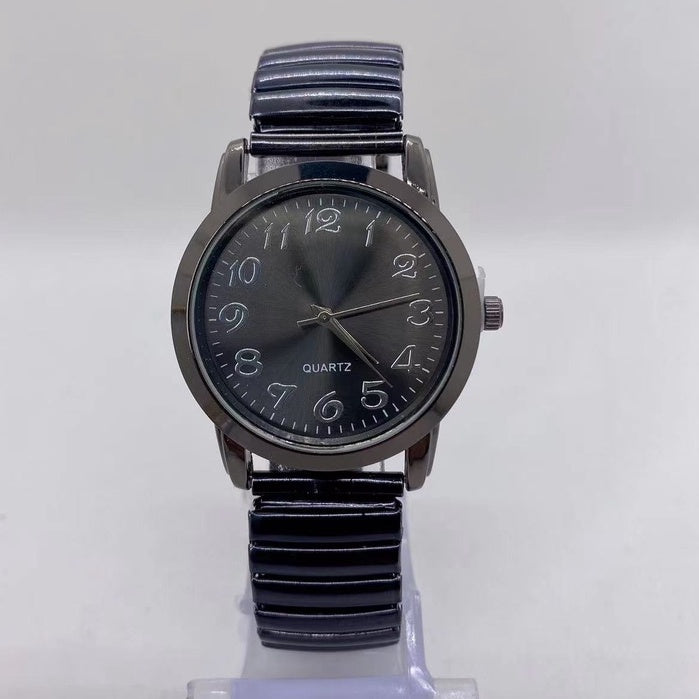 Relógio Feminino de pulso Quartz Pulseira Elástica analógico Redondo Dourado e Rose breto prata Moda Blogueira
