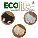 ECOLIFE® Kit Calcinhas Absorventes - Frete Grátis