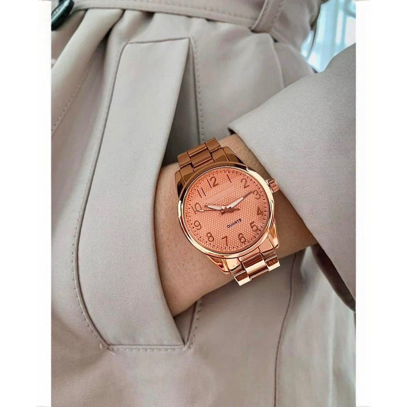 Relógio Feminino Dourado Quartz