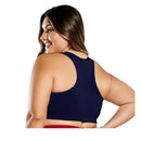 Top Com Zíper E Bojo Removivel Plus Size Em Suplex