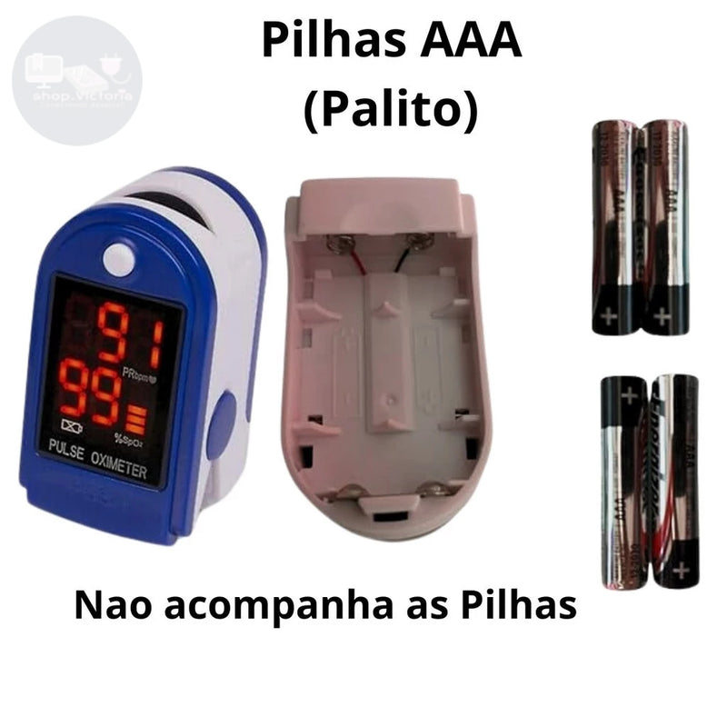 Oximetro de Pulso Digital Medidor de Saturação Oxigênio no Sangue