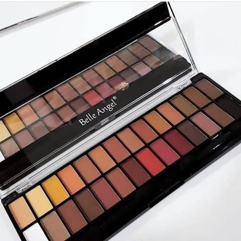 Paleta De Sombras 28 Cores Matte Marrom Belle Angel
