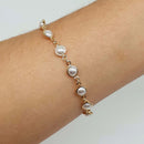 Pulseira pérolas banhada a ouro 18k prata 925