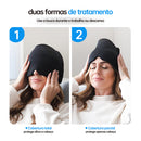 Touca Terapêutica para Dor de Cabeça Alívio da Enxaqueca Compressão Quente e Frio